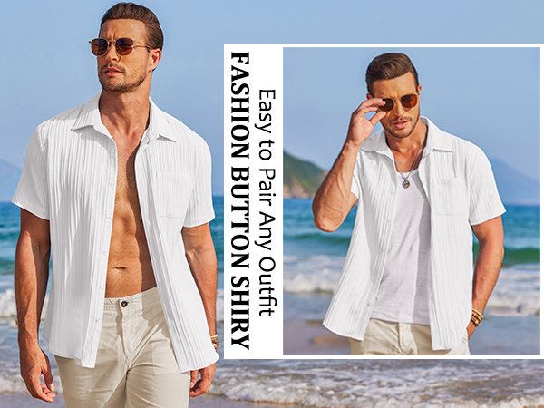 mens beach shirts short sleeve