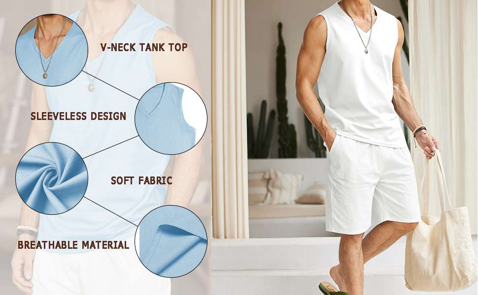 The casual v neck tank top