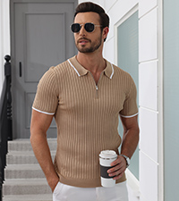 Tan Polo Shirt for Men