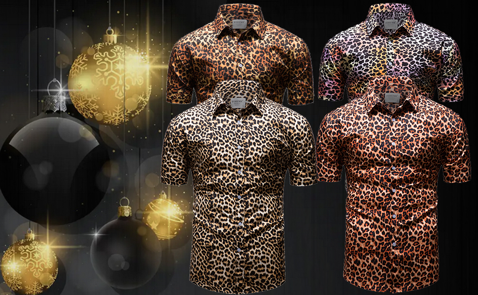 mens leopard print shirts