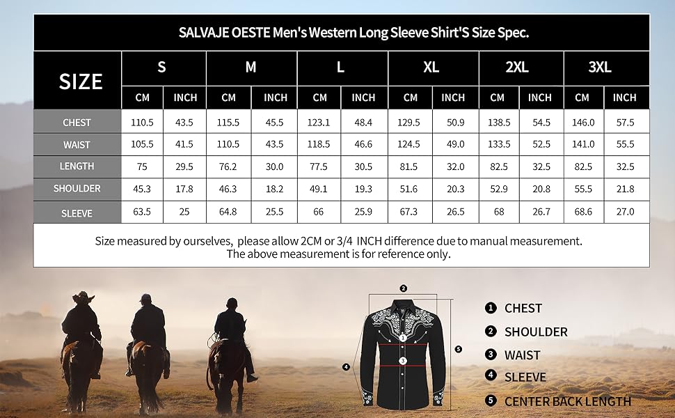 the updated size chart