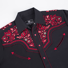 EMBROIDERED WESTERN COWBOY SHIRT -FRONT YOKES