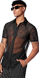 Mesh Button Up Shirt