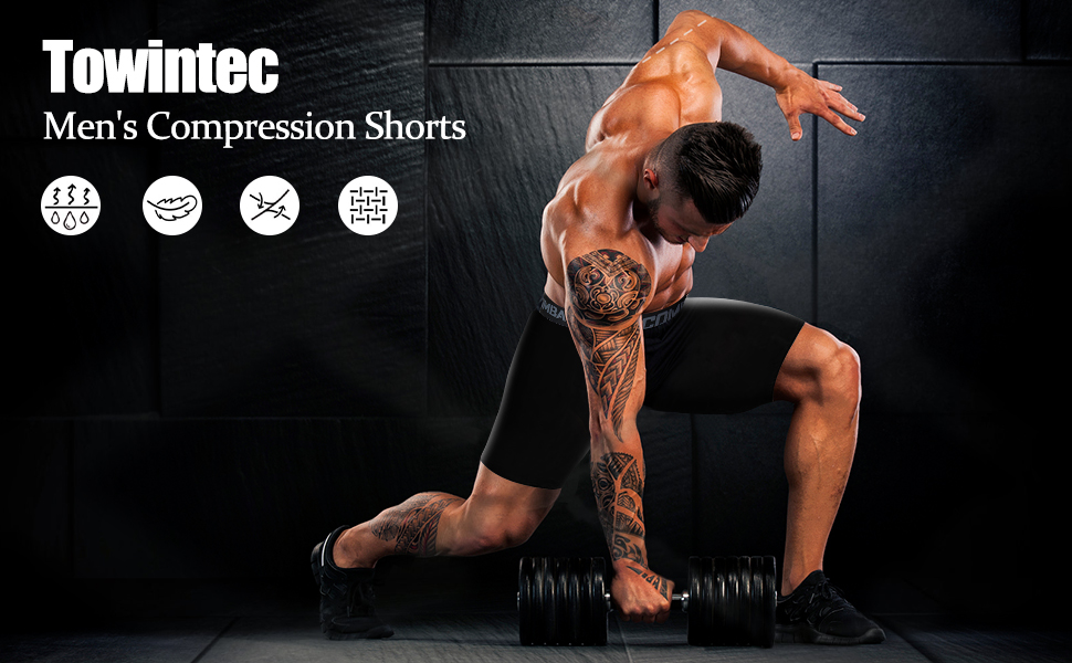 mens sports compression shorts athletic spandex black white running basketball bike short leggings