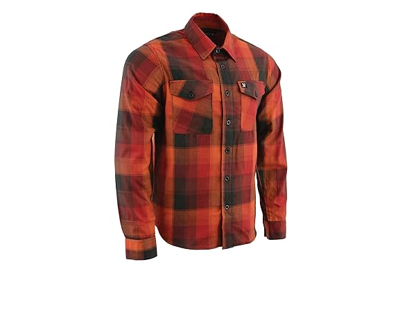 milwaukee leather mens plaid flannel shirts for bikers casual wear flannel button down or button up