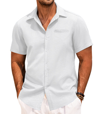 Mens Casual Linen Shirt