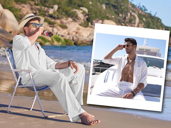 Men''s 2 Piece Linen Sets