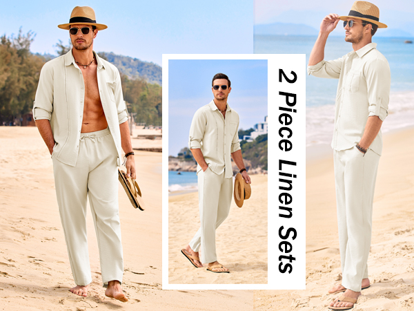 Men''s 2 Piece Linen Sets