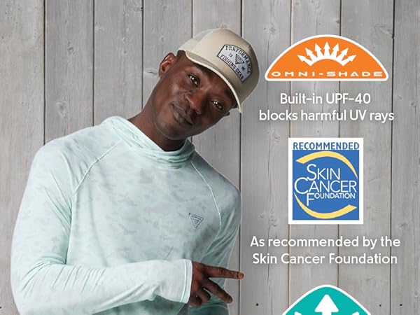 UV blocking mens summer shirts, Omni-Shade, Skin Cancer Foundation