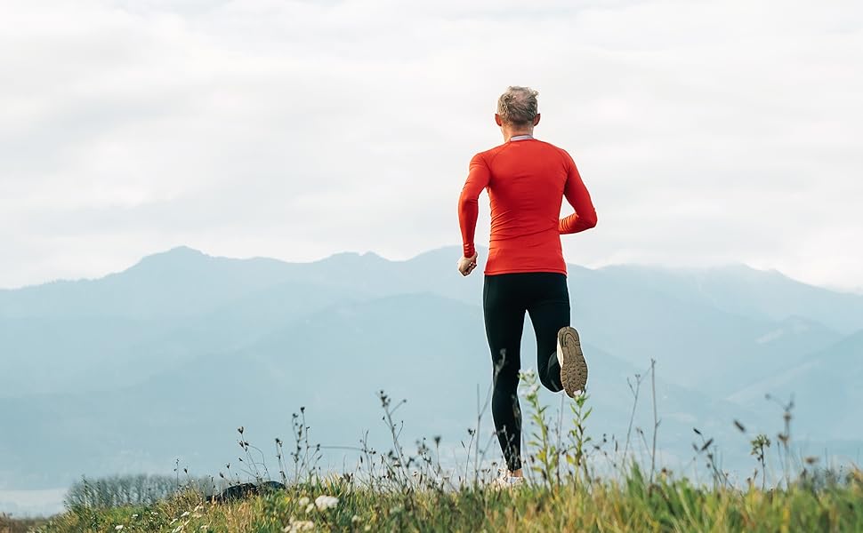 Man running in a Clothe Co. Long Sleeve Tee Shirt