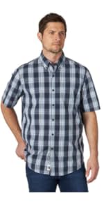 Wrangler Authentics Short Sleeve Plaid Woven Shirt