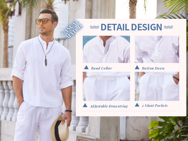 linen set for men