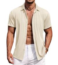 button up shirts for men short sleeve