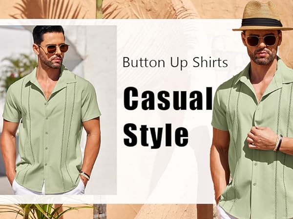 mens casual button down shirts