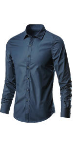 Solid Button Down Dark Blue