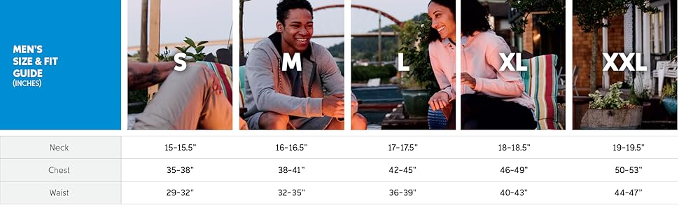 Men''s crew sweatshirt size and fit guide