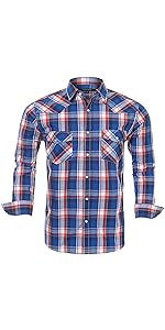 red blue Western Shirts