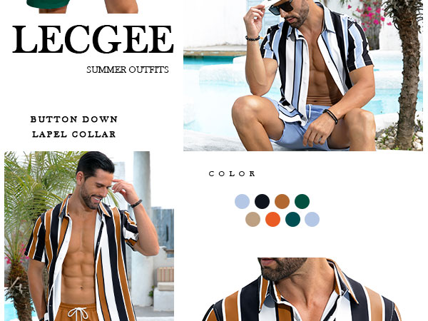 summer 2 piece outfits for man short set for men mens resort wear cruise ship essentials