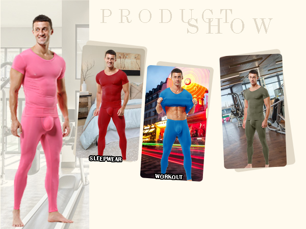 Mens Long Activewear Leggings Solid Casual Training Tights Workout Yoga Pants 