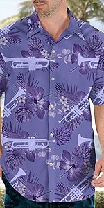 Trumpet Hawaiian Shirts for Men