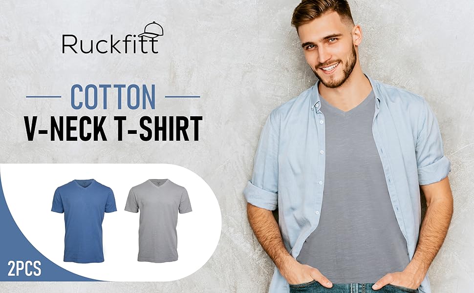 COTTON V-NECK T-SHIRT