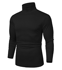 Mens Slim Fit Basic Turtleneck