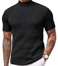 mens short sleeve turtleneck