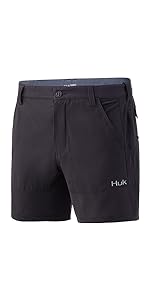 huk low country 6" short fishing short above the knee athletic short huk fishing shorts for men 