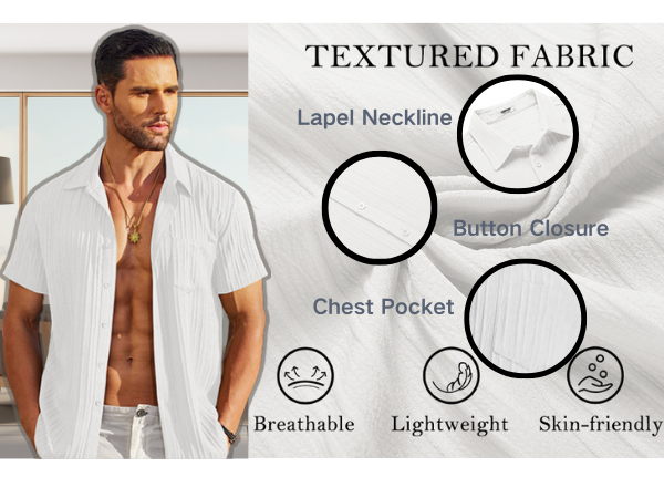 Mens Shirts Casual Button Down