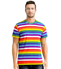 rainbow striped shirt