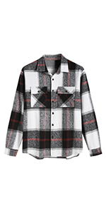 ZAFUL Mens Button Down Regular Fit Long Sleeve Plaid Flannel Casual Shirts