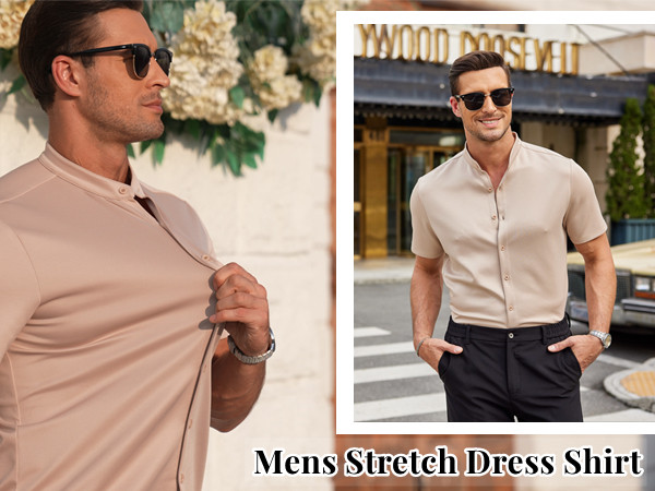 wrinkle free dress shirt men