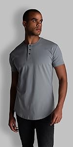 Curved Henley T-Shirt