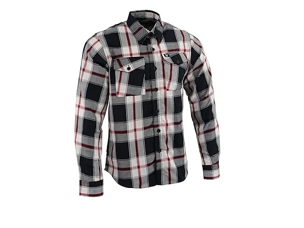 milwaukee leather mens plaid flannel shirts for bikers casual wear flannel button down or button up