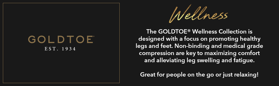 GOLDTOE Wellness socks; compression and non-binding socks