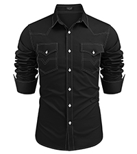 mens western shirts long sleeve