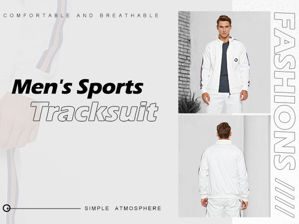 Men''s Tracksuit Athletic Sports Casual Full Zip Sweatsuit