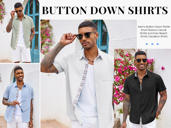 mens casual button down shirt