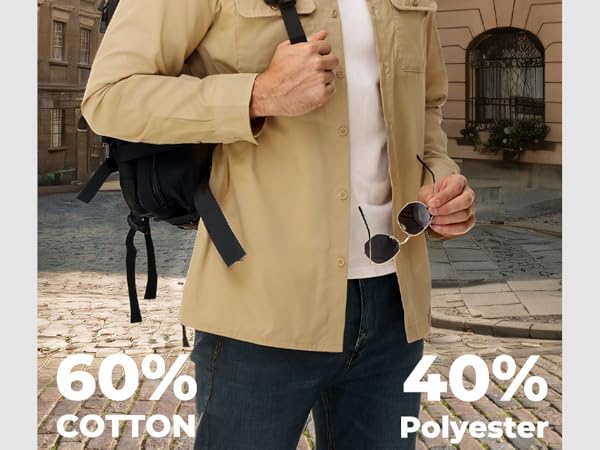 cotton long sleeve shirt men