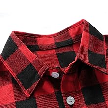 QZH.DUAO Men &amp;amp; Boy&amp;#39;s Cotton Plaid Button Down Shirts with Pocket, 4 Years - Men 4XL