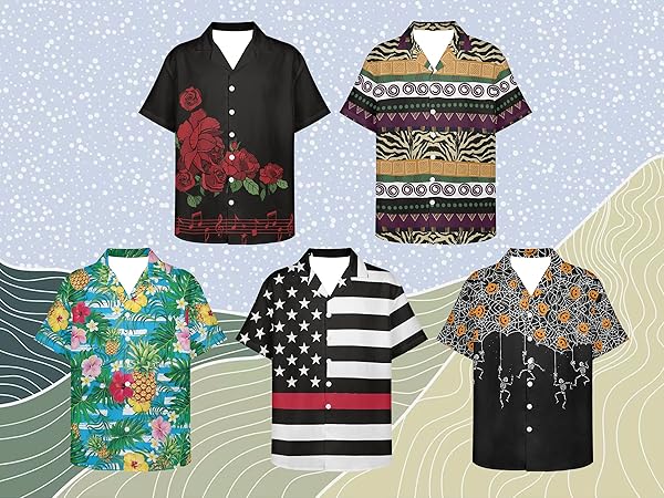 Hawaiian Floral Shirt Short Sleeve Shirt Tops