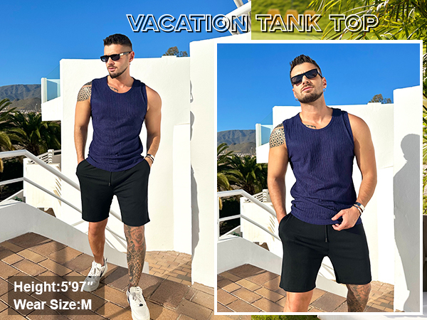 Mens vacation tank tops