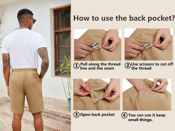 mens khaki shorts