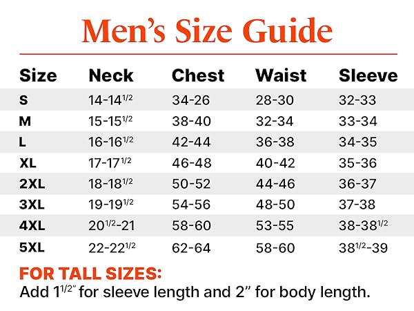 Size Chart, men, Flannel, extra small, sleeve medium, large, extra large, wide, hips, chest, neck