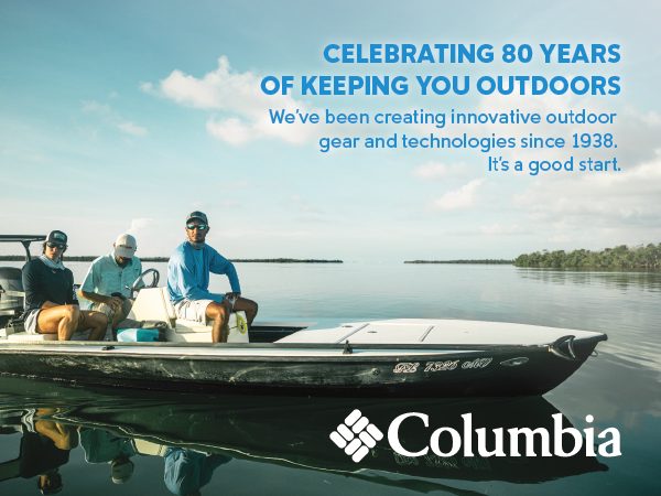 Celebrating 80 years outside, Since 1938, Columbia Sportswear 