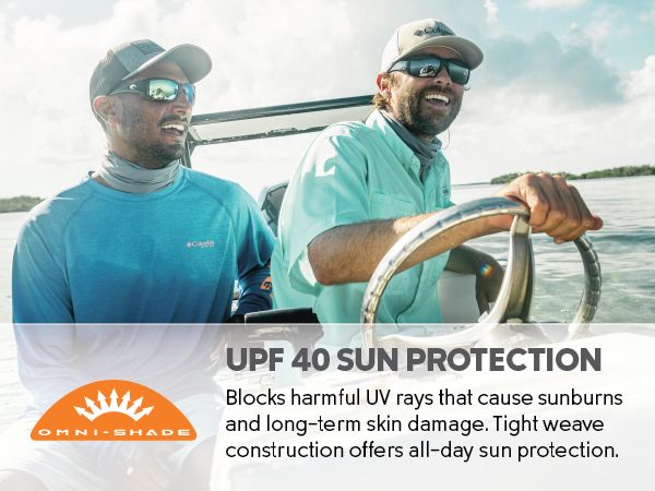 UV blocking shirt with UPF-40 Sun protection, Omni-Shade