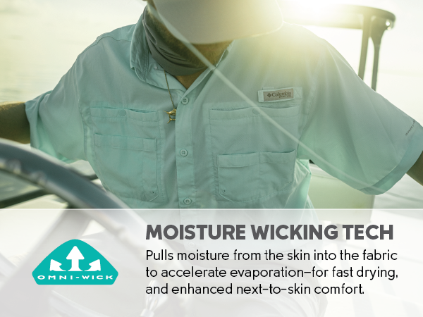 Quick drying moisture wicking summer shirt, Omni-Wick