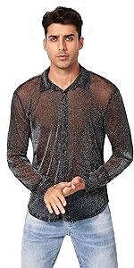 Sheer Mesh Long Sleeve Shirt