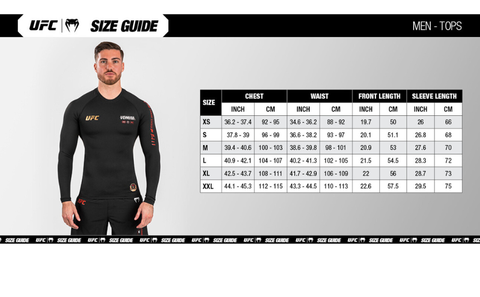 UFC Size Guide Men&amp;amp;amp;amp;amp;amp;amp;#39;s Tops