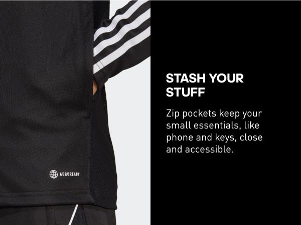 zip pockets to stash your stuff